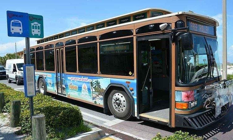 A bus parked on the side of the road